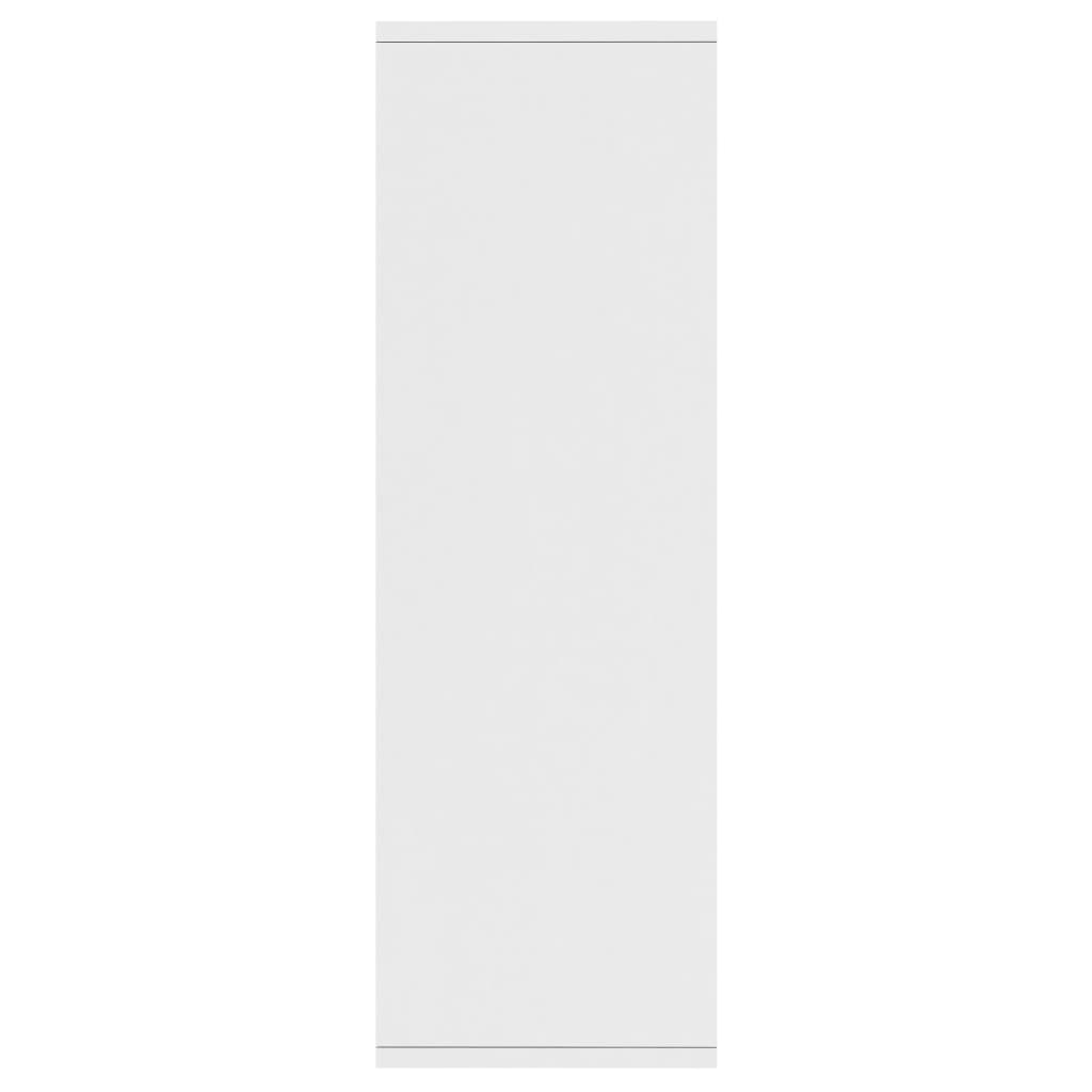 Bokhylle/skjenk hvit 50x25x80 cm konstruert tre