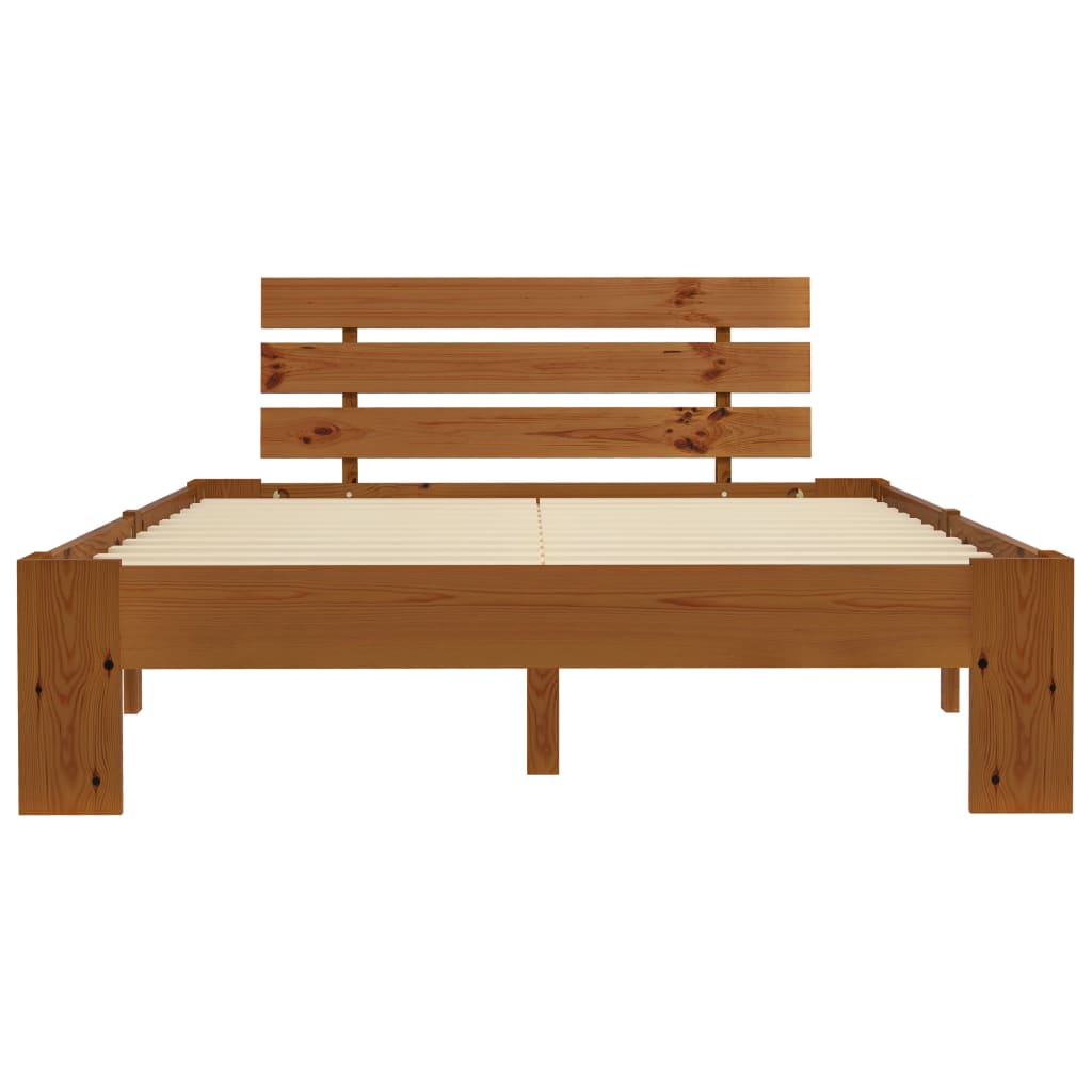 Sengeramme honningbrun heltre furu 120x200 cm