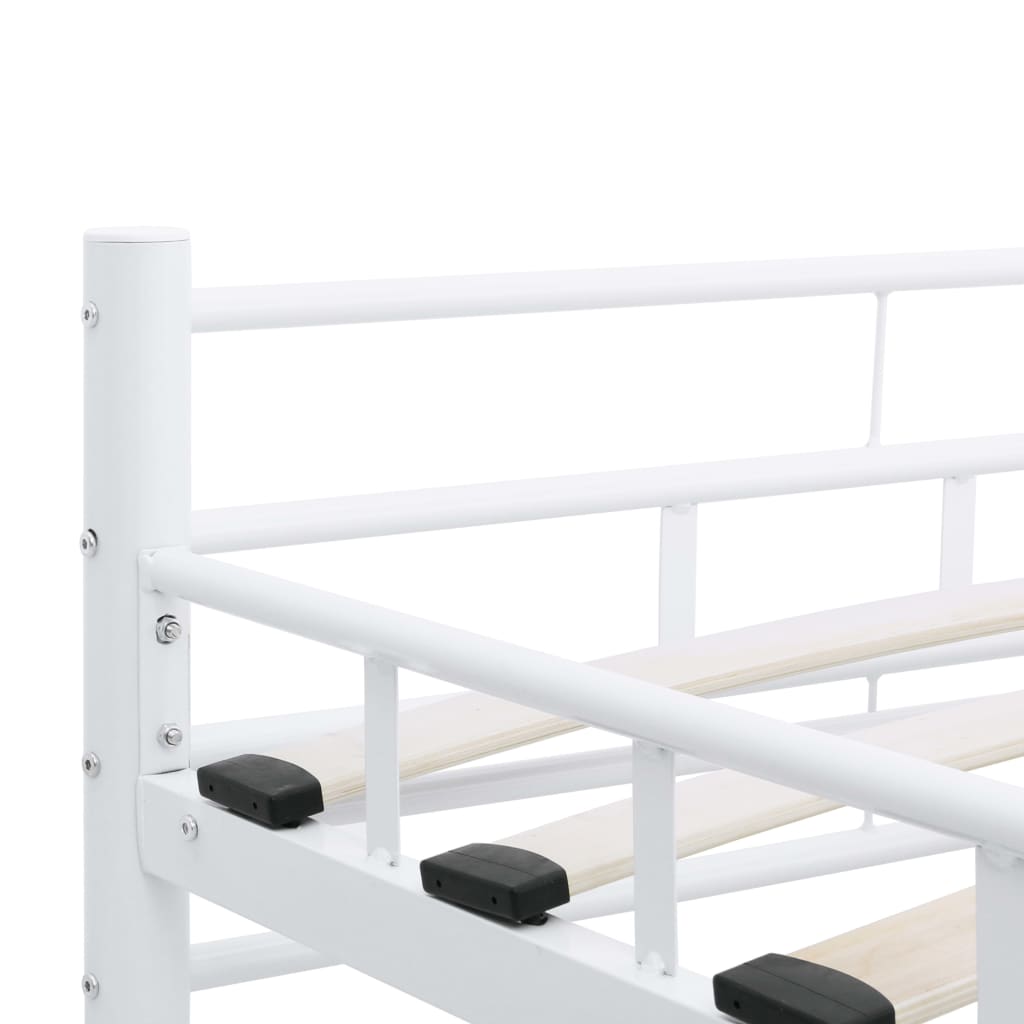Sengeramme hvit metall 200x200 cm