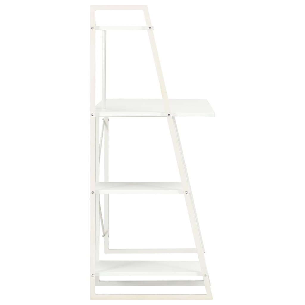 Skrivebord med hylleenhet hvit 102x50x117 cm