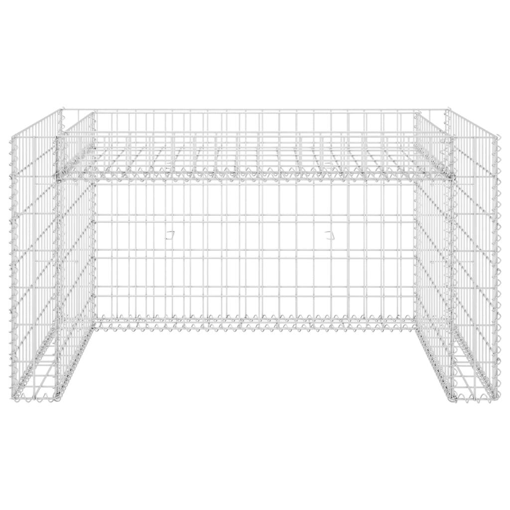 Gressklipper-garasje med høybed 110x80x60 cm ståltråd