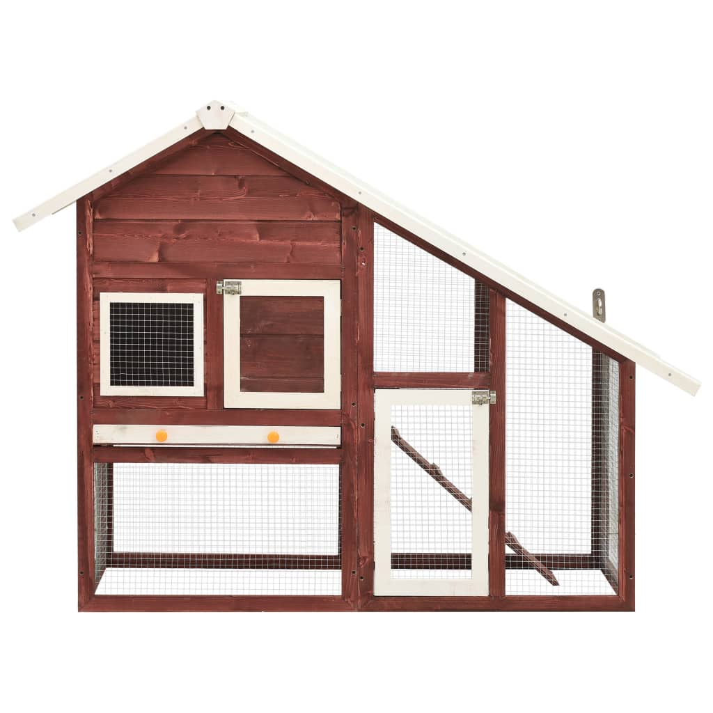 Kaninbur mocca og hvit 140x63x120 cm heltre gran