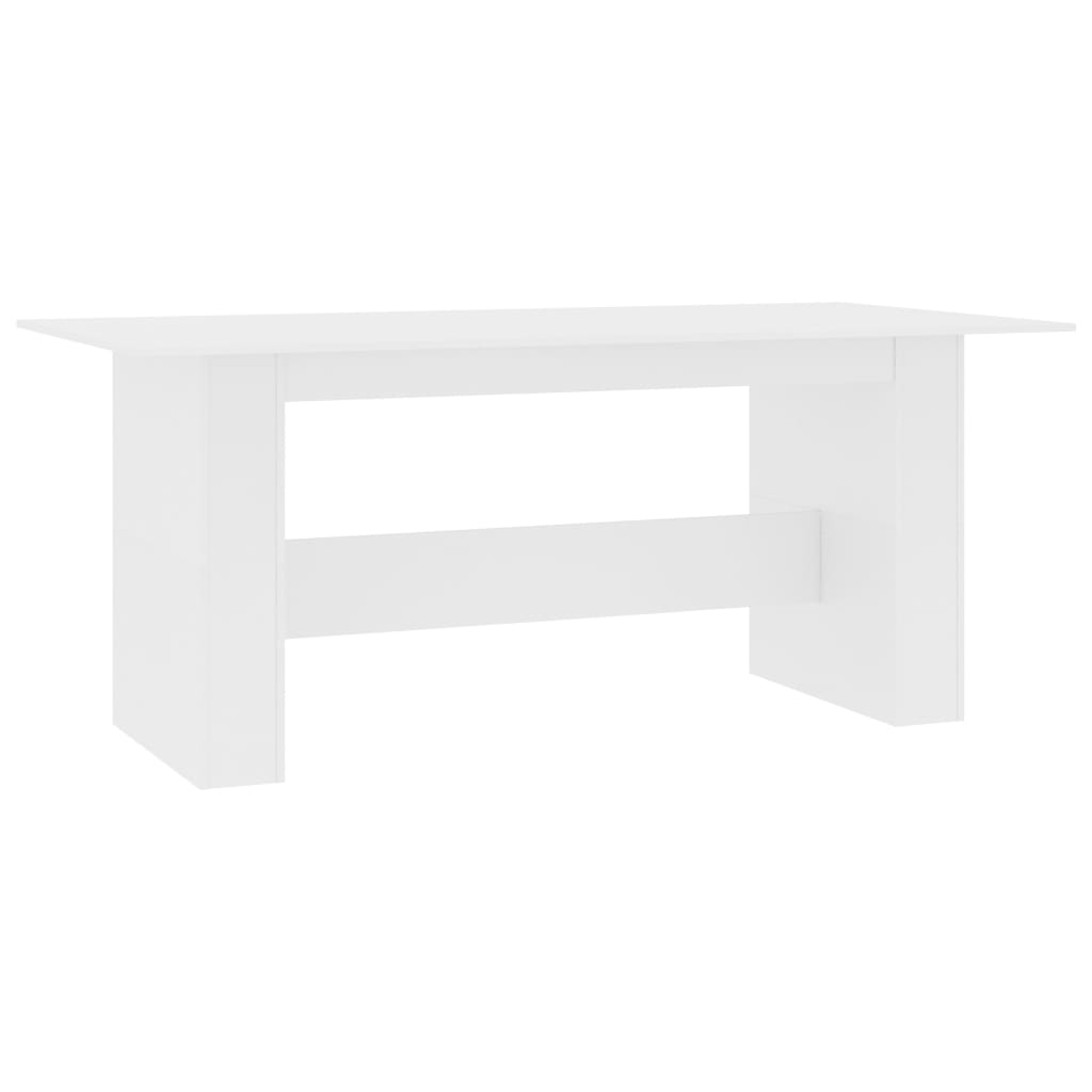 Spisebord hvit 180x90x76 cm konstruert tre