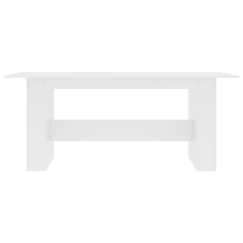 Spisebord hvit 180x90x76 cm konstruert tre
