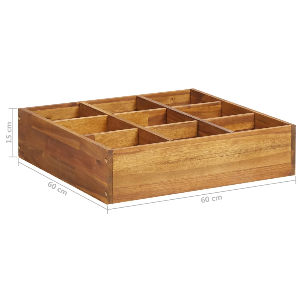 Høybed heltre akasie 60x60x15 cm