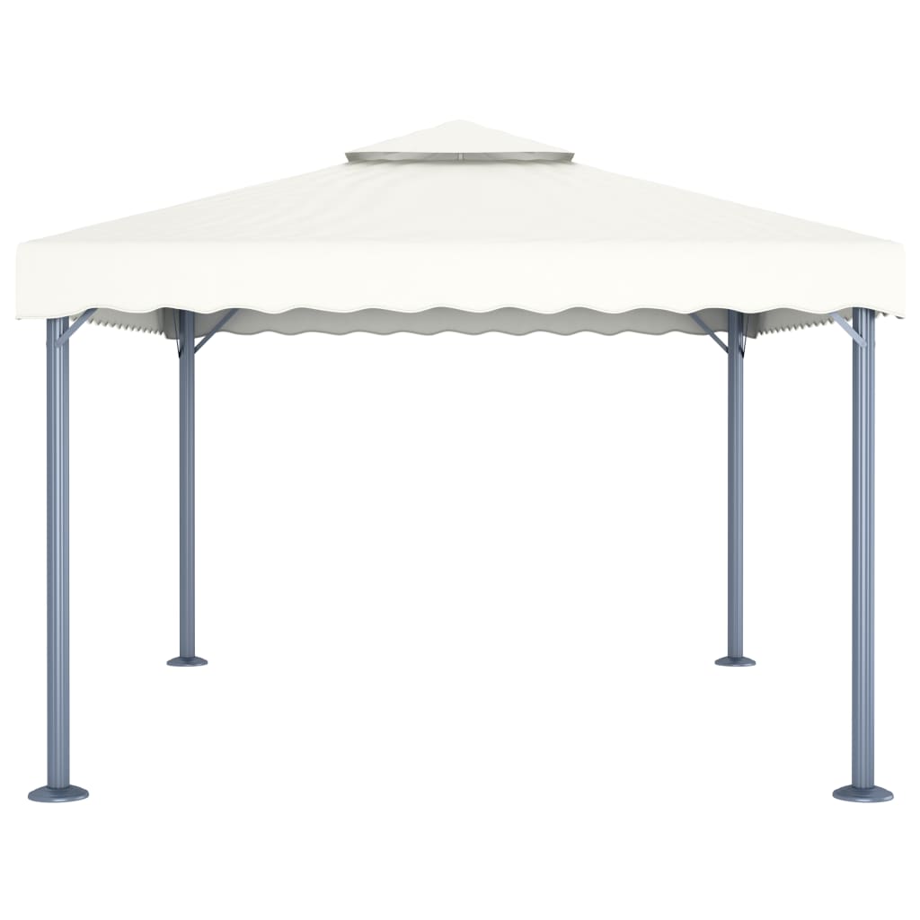 Paviljong 400x300 cm kremhvit aluminium