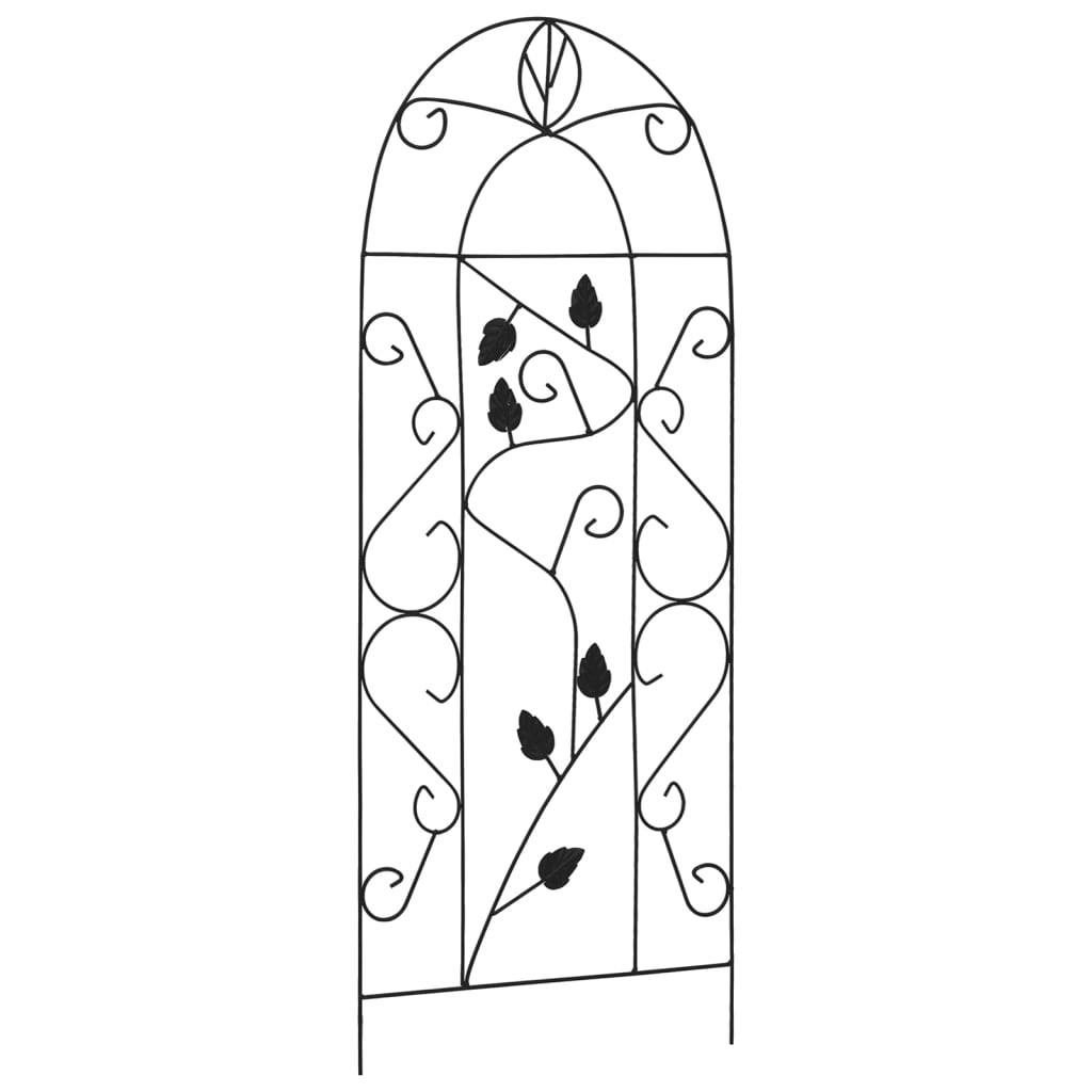Klatreplantestativ 3 stk svart 40x100 cm jern