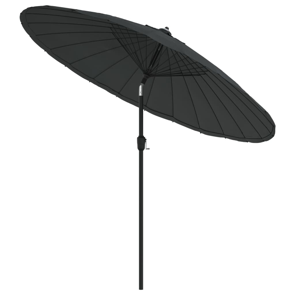 Parasoll med aluminiumsstang 270 cm antrasitt