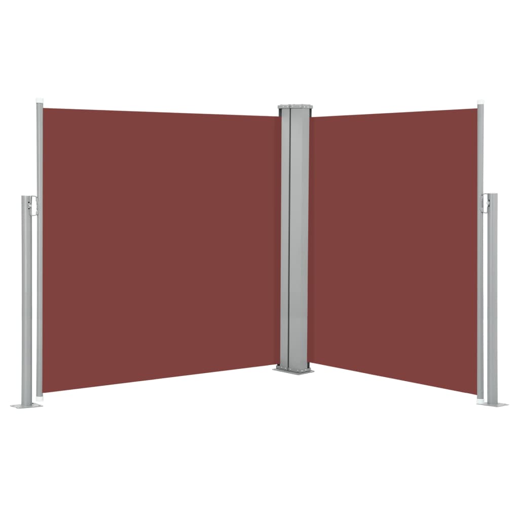 Uttrekkbar sidemarkise 140x600 cm brun