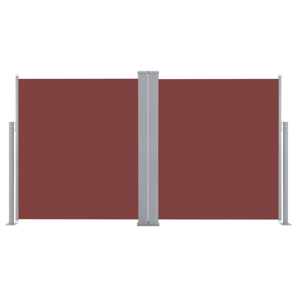 Uttrekkbar sidemarkise 140x600 cm brun