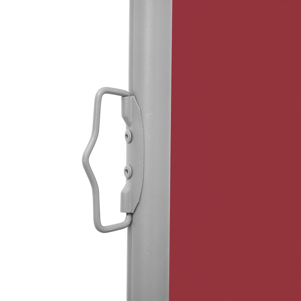 Uttrekkbar sidemarkise 170x600 cm rød