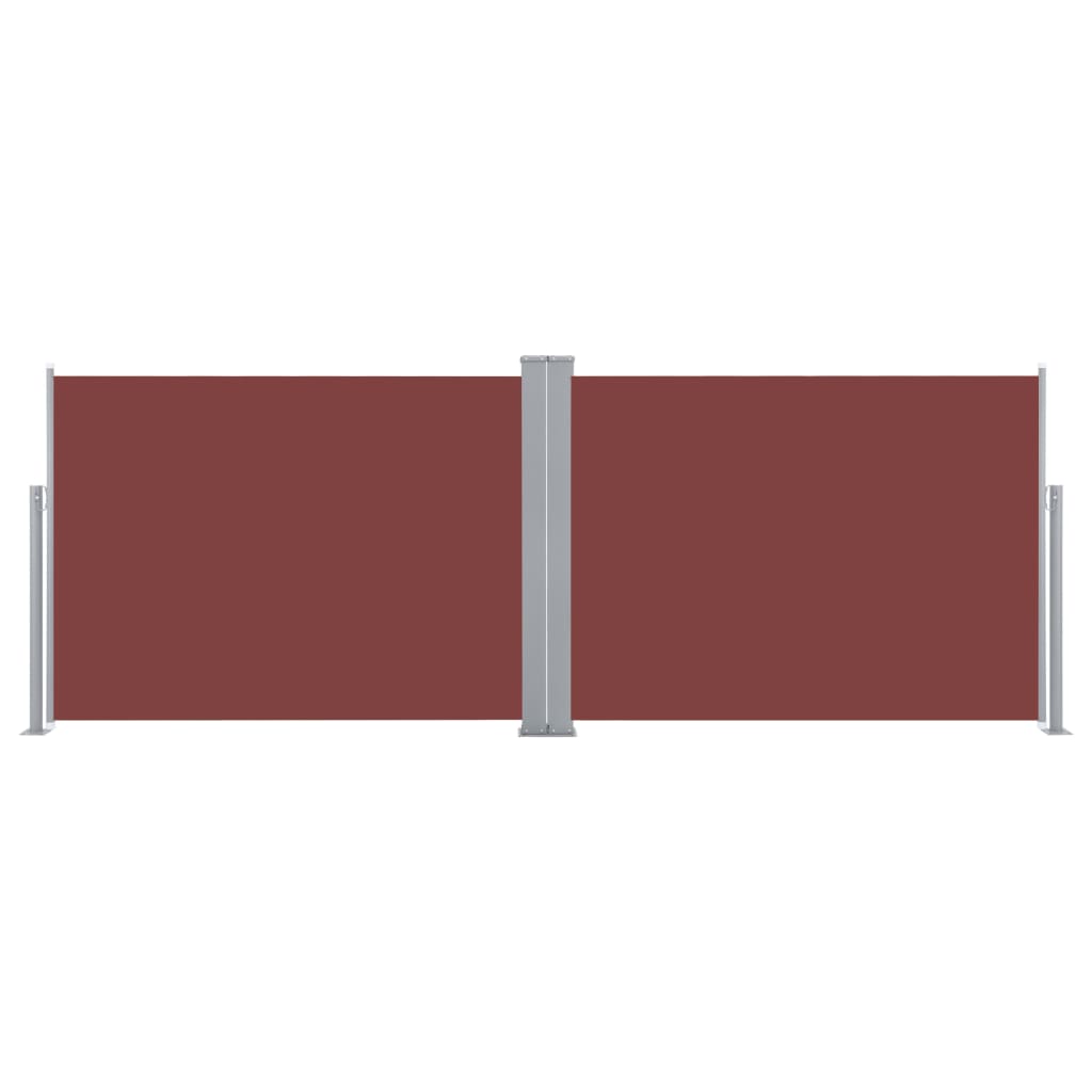 Uttrekkbar sidemarkise 120x1000 cm brun