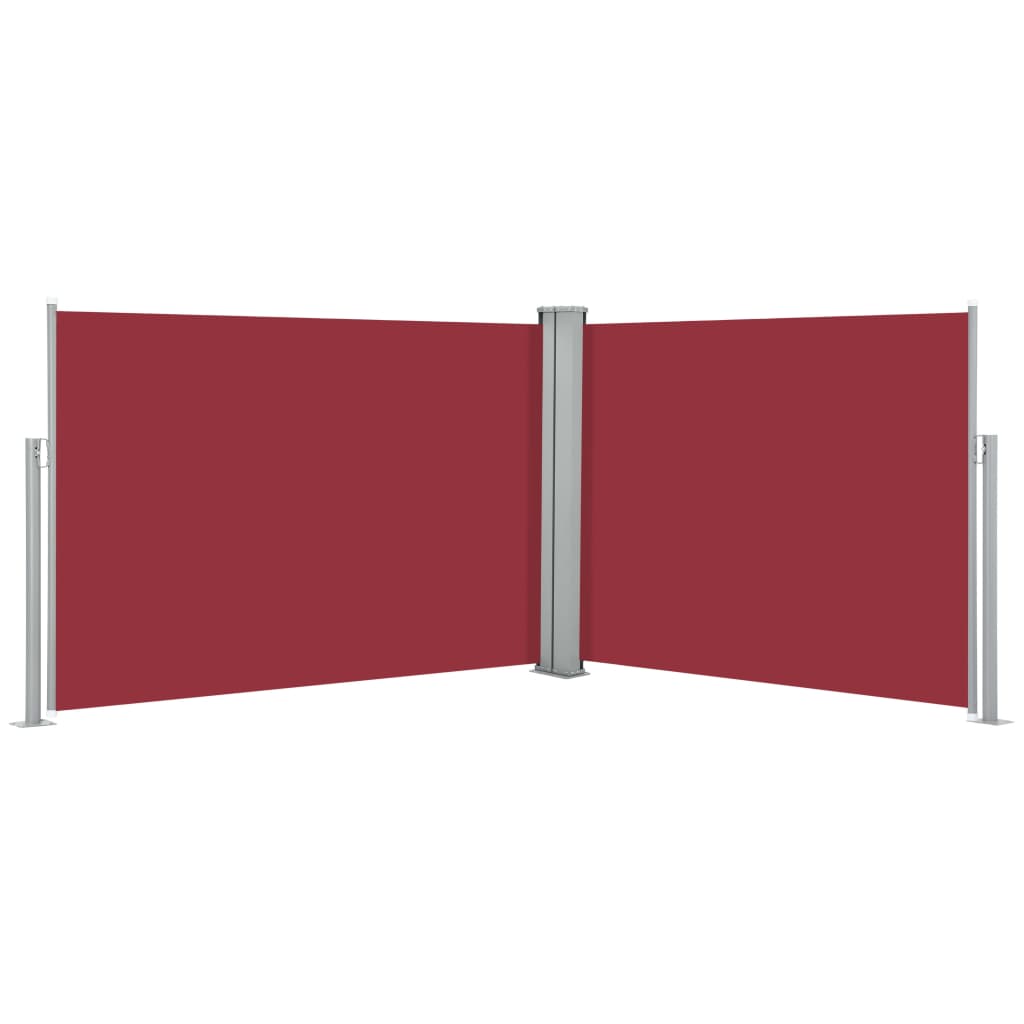 Uttrekkbar sidemarkise 120x1000 cm rød