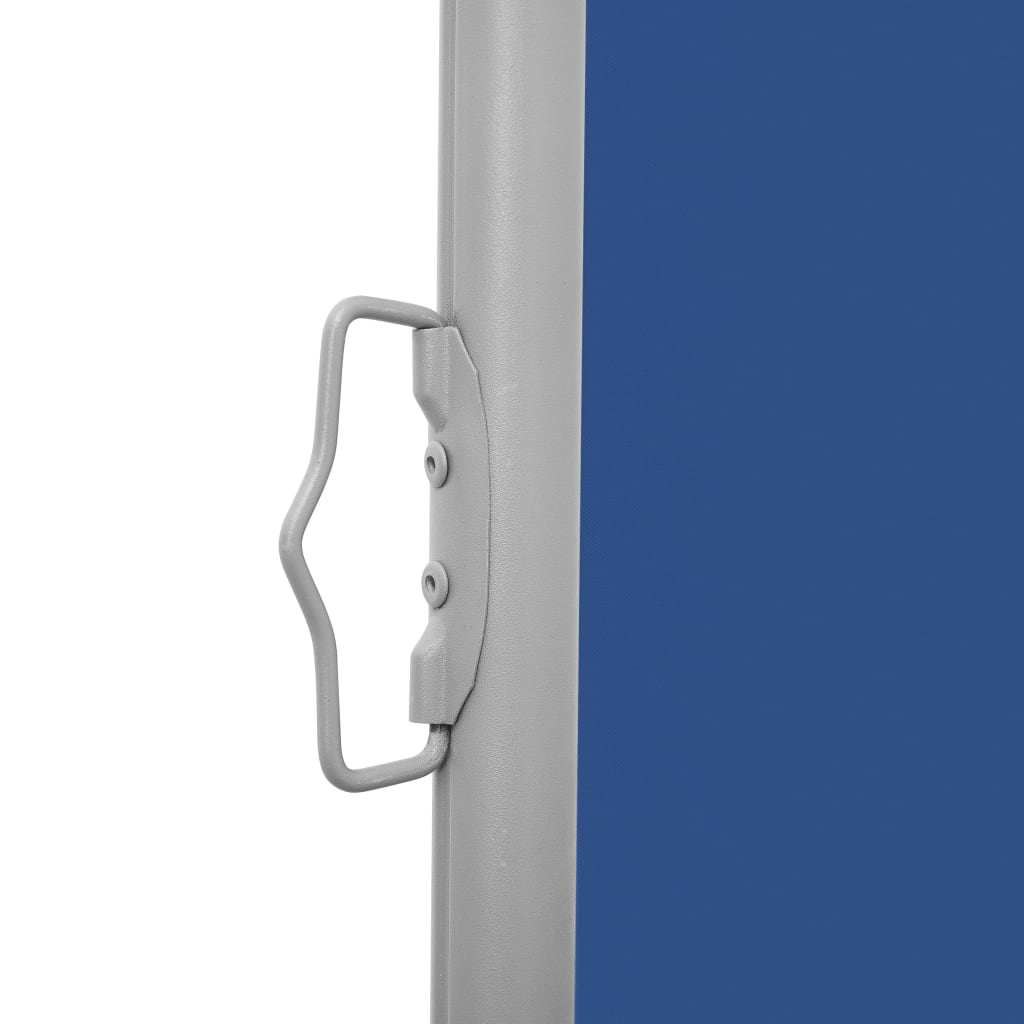 Uttrekkbar sidemarkise 140x1000 cm blå