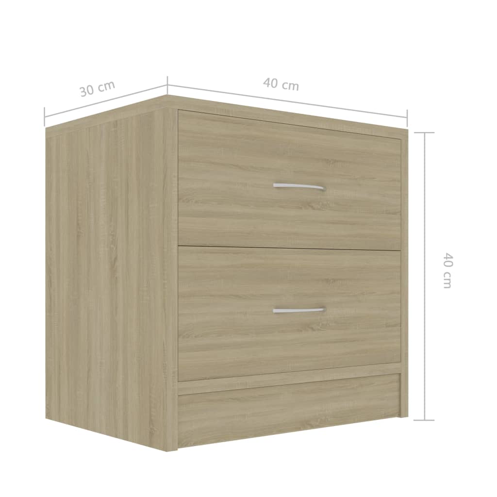 Nattbord sonoma eik 40x30x40 cm konstruert tre