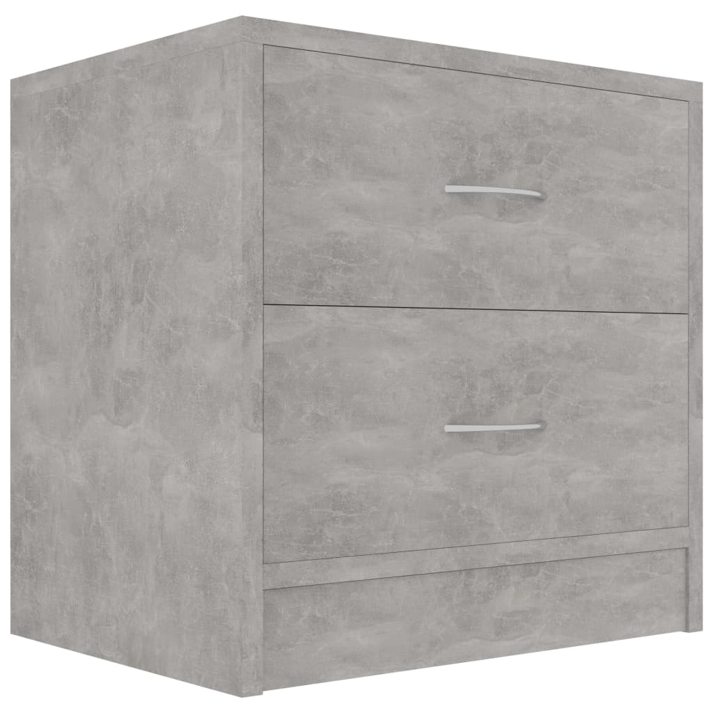Nattbord 2 stk betonggrå 40x30x40 cm konstruert tre