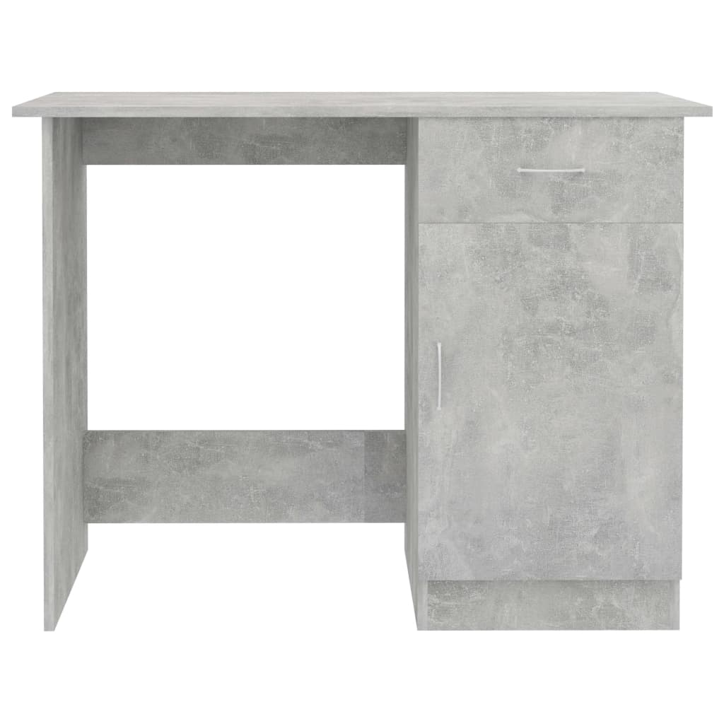 Skrivebord betonggrå 100x50x76 cm konstruert tre
