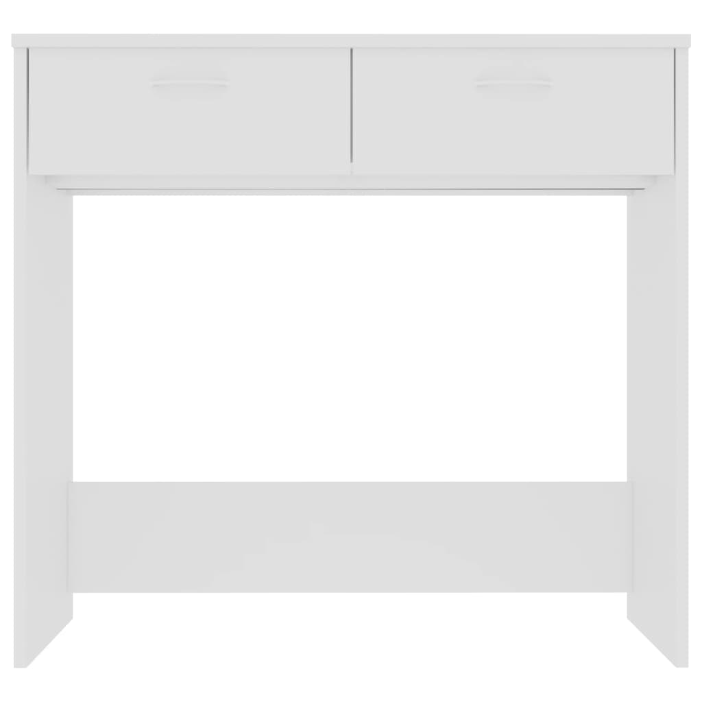 Skrivebord hvit 80x40x75 cm konstruert tre