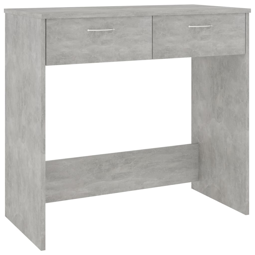 Skrivebord betonggrå 80x40x75 cm konstruert tre