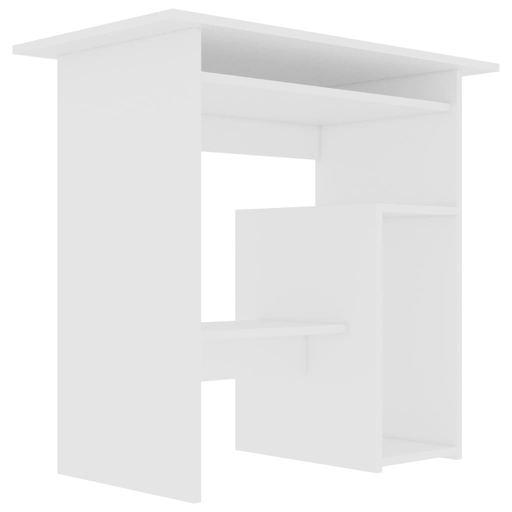 Skrivebord hvit 80x45x74 cm konstruert tre