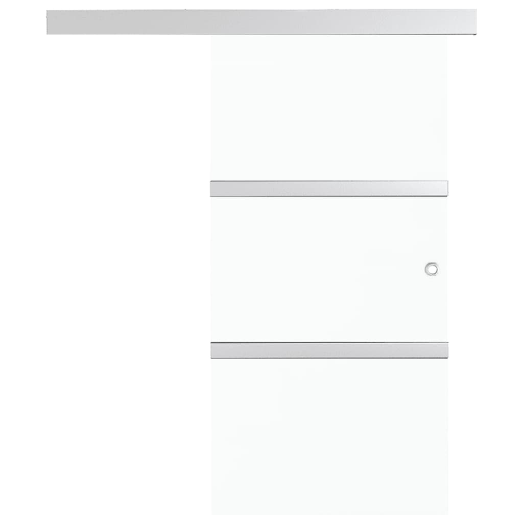 Skyvedør med myke dørstopper ESG-glass og aluminium 76x205 cm
