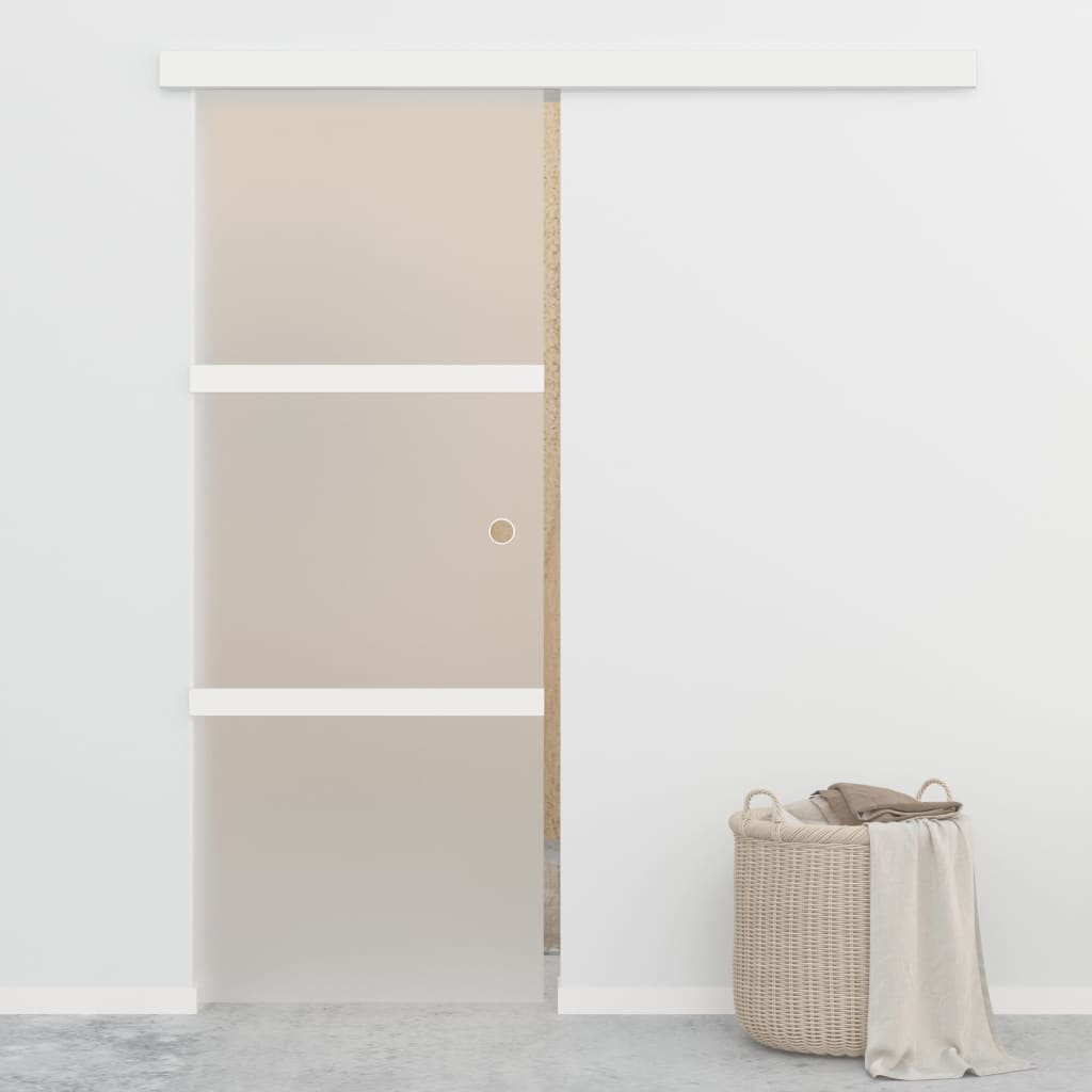 Skyvedør med myke dørstopper ESG-glass og aluminium 76x205 cm