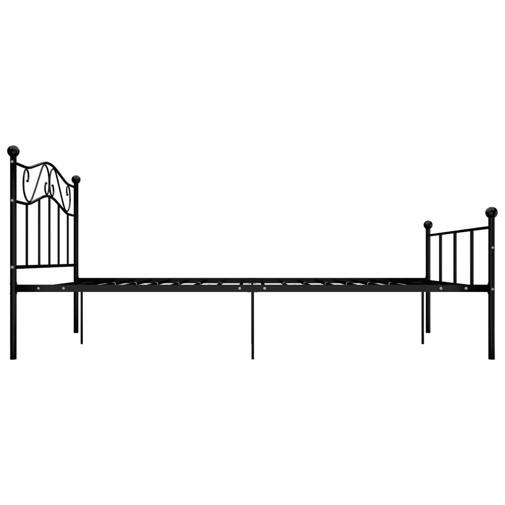Sengeramme svart metall 120x200 cm