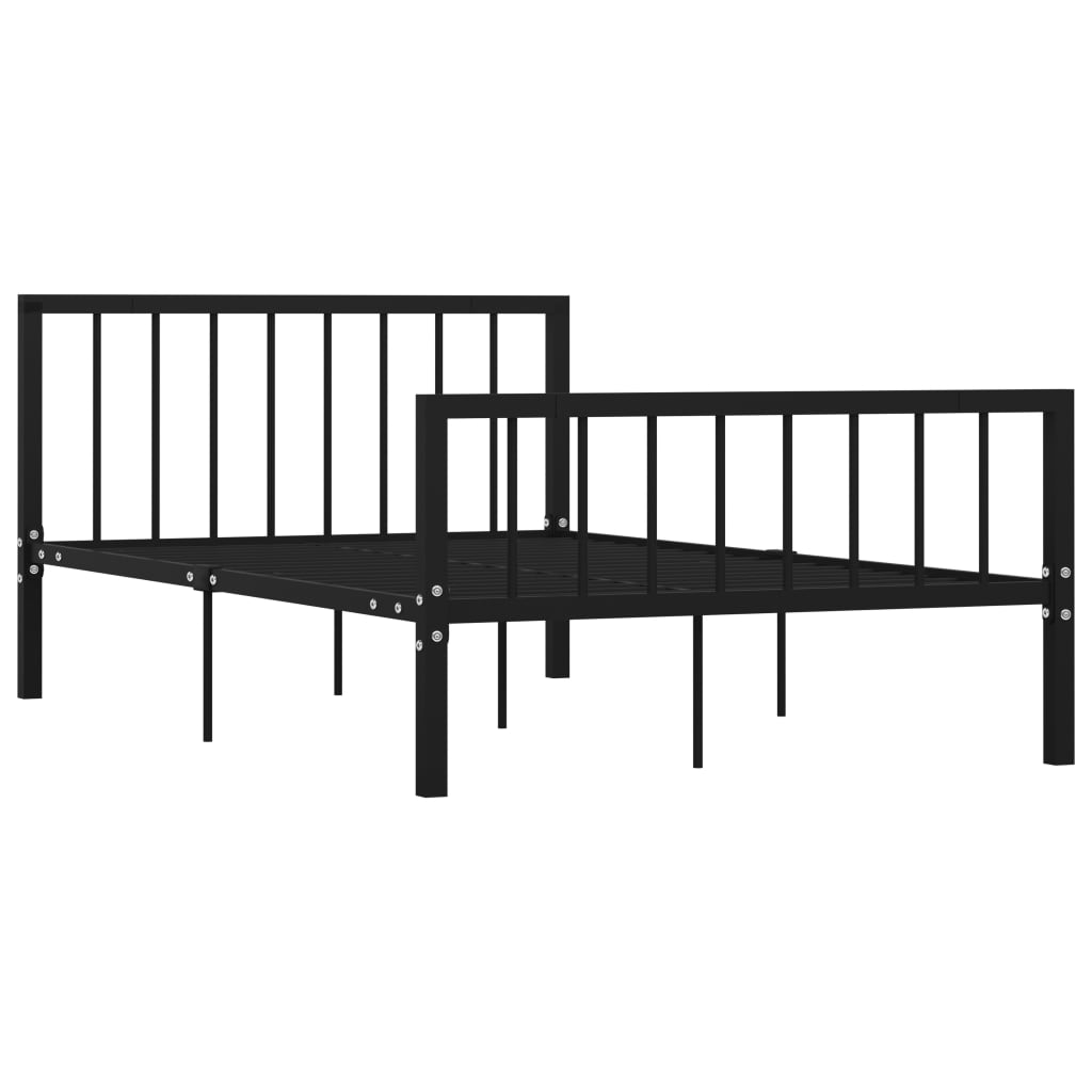 Sengeramme svart metall 120x200 cm