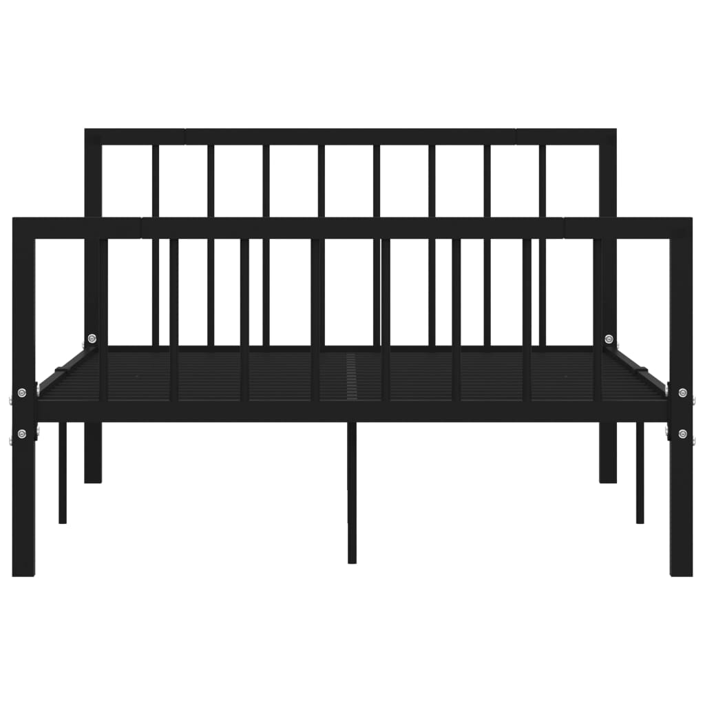 Sengeramme svart metall 120x200 cm