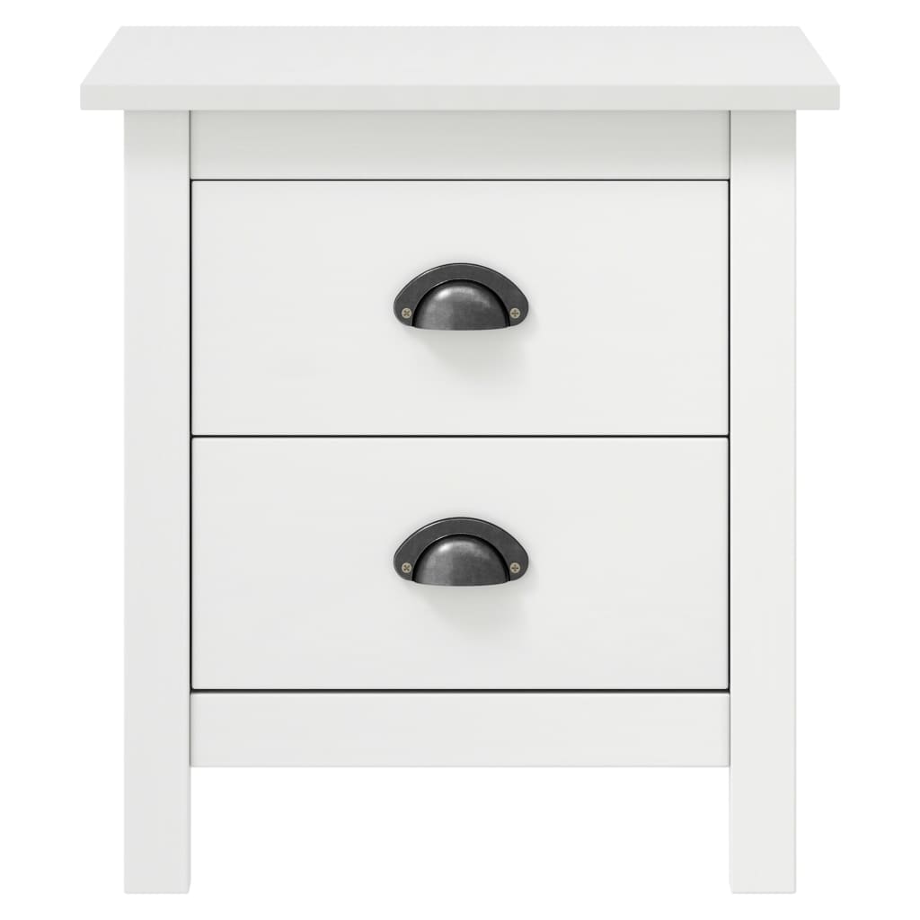 Nattbord Hill 2 stk hvit 46x35x49,5 cm heltre furu