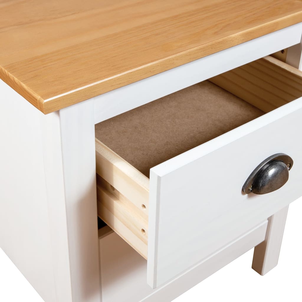 Nattbord Hill 2 stk hvit 46x35x49,5 cm heltre furu