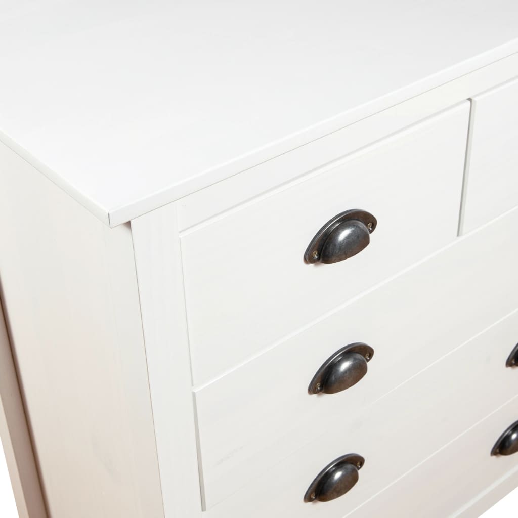 Skjenk Hill hvit 79x40x80 cm heltre furu