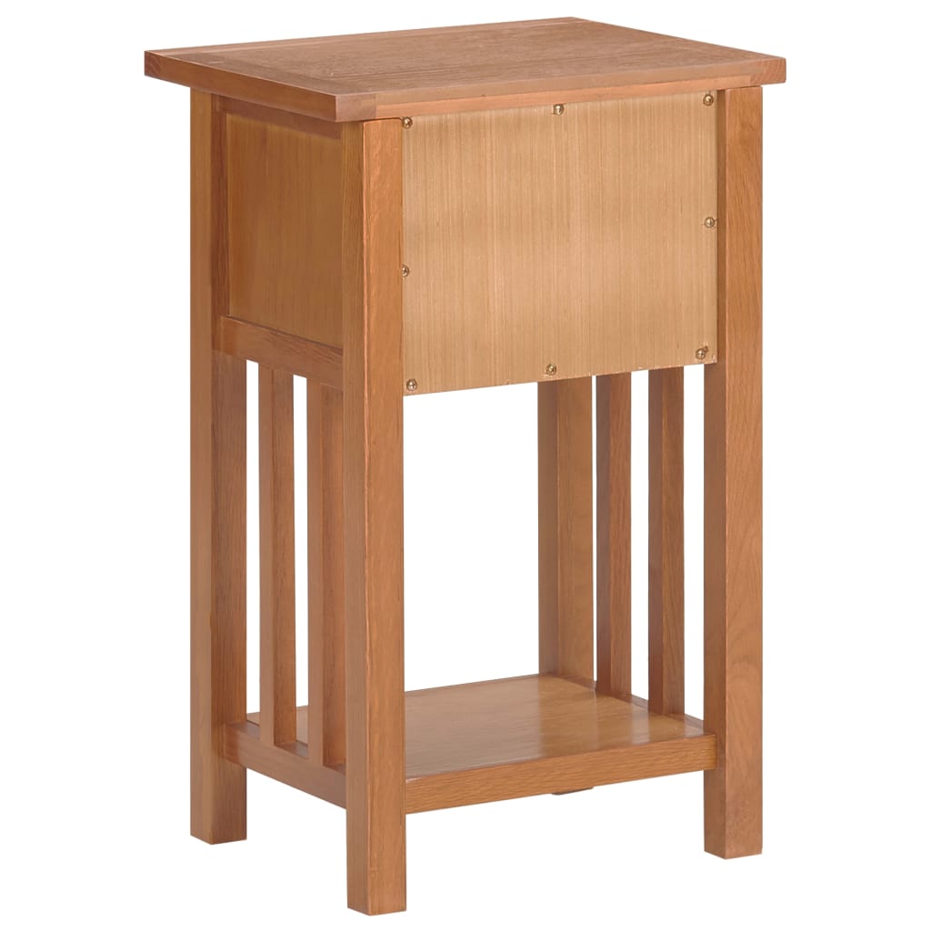Magasinbord med skuff 35x27x55 cm heltre eik