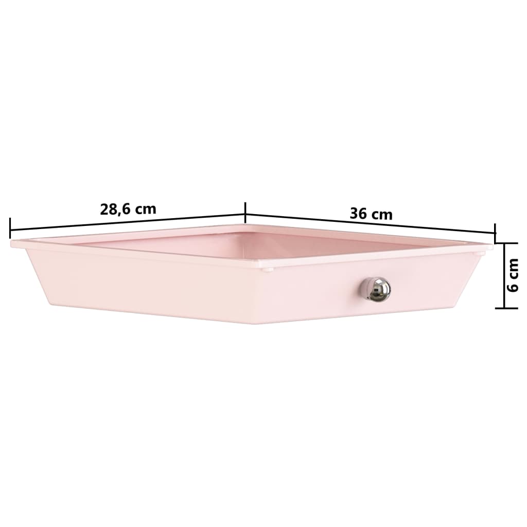 Oppbevaringsvogn 10 skuffer plast ombre rosa