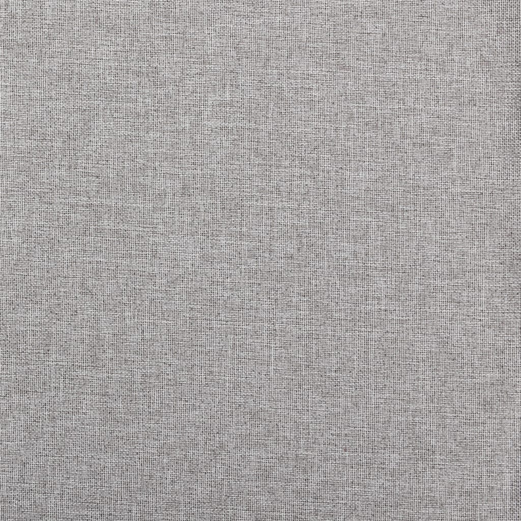 Lystette gardiner med maljer og lin-design 2 stk grå 140x225 cm