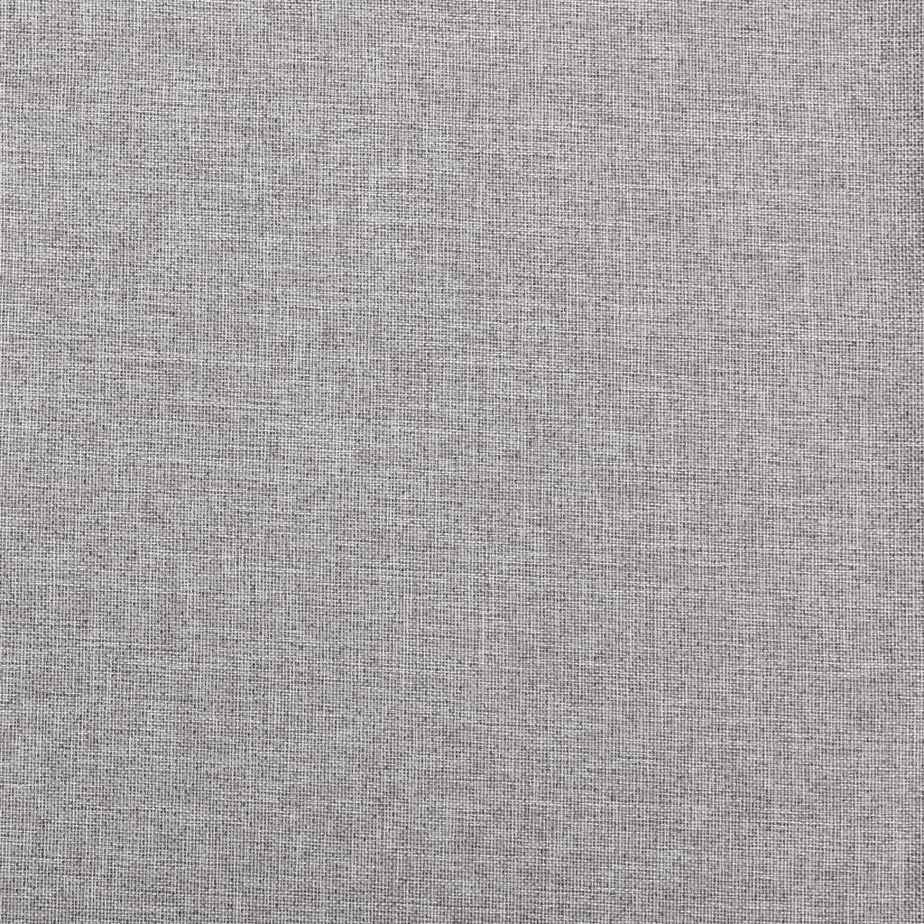 Lystette gardiner med maljer og lin-design 2 stk grå 140x245 cm