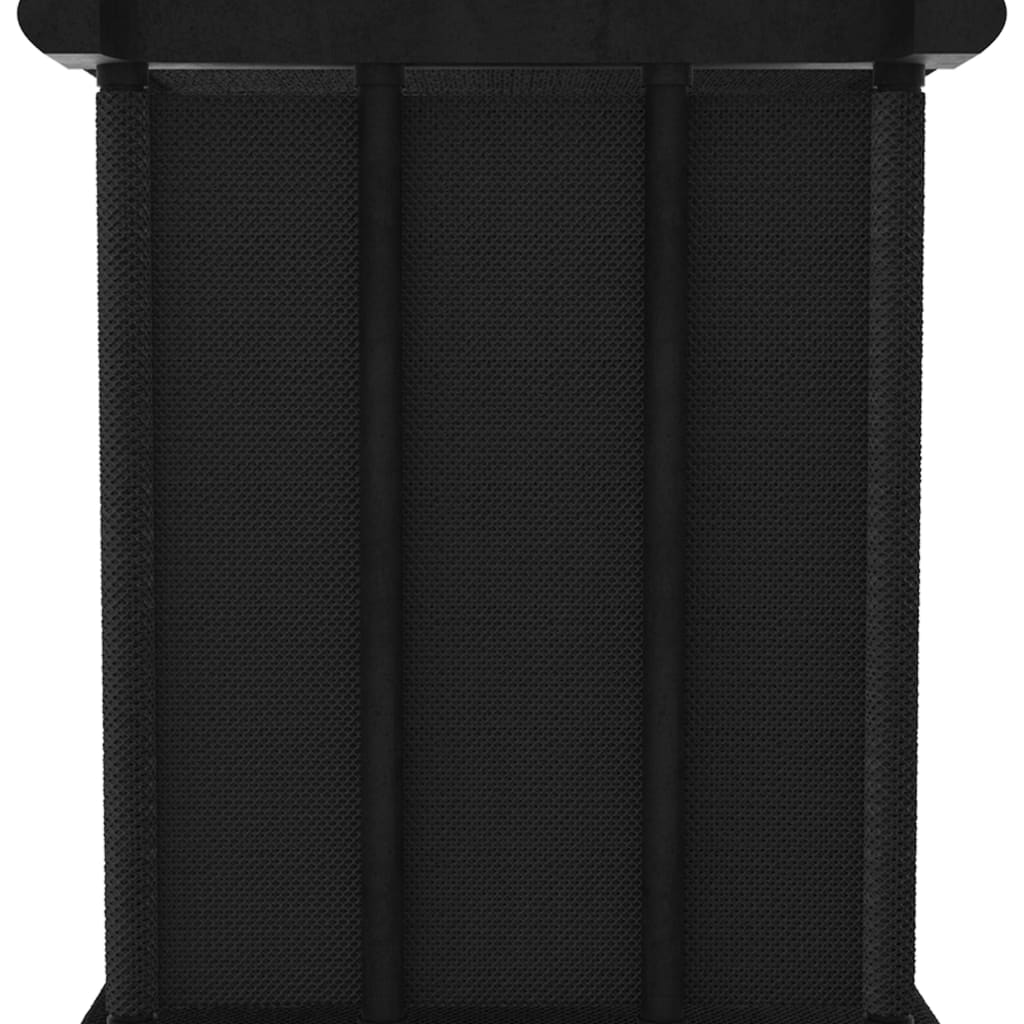 Displayhylle med 12 kuber svart 103x30x141 cm stoff