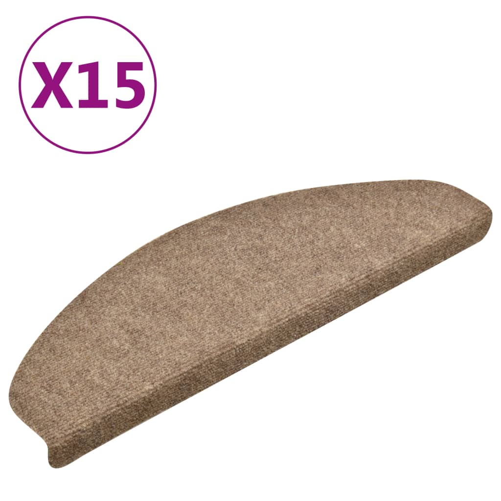 Trappematter selvklebende 15 stk 65x21x4 cm beige halvrund store
