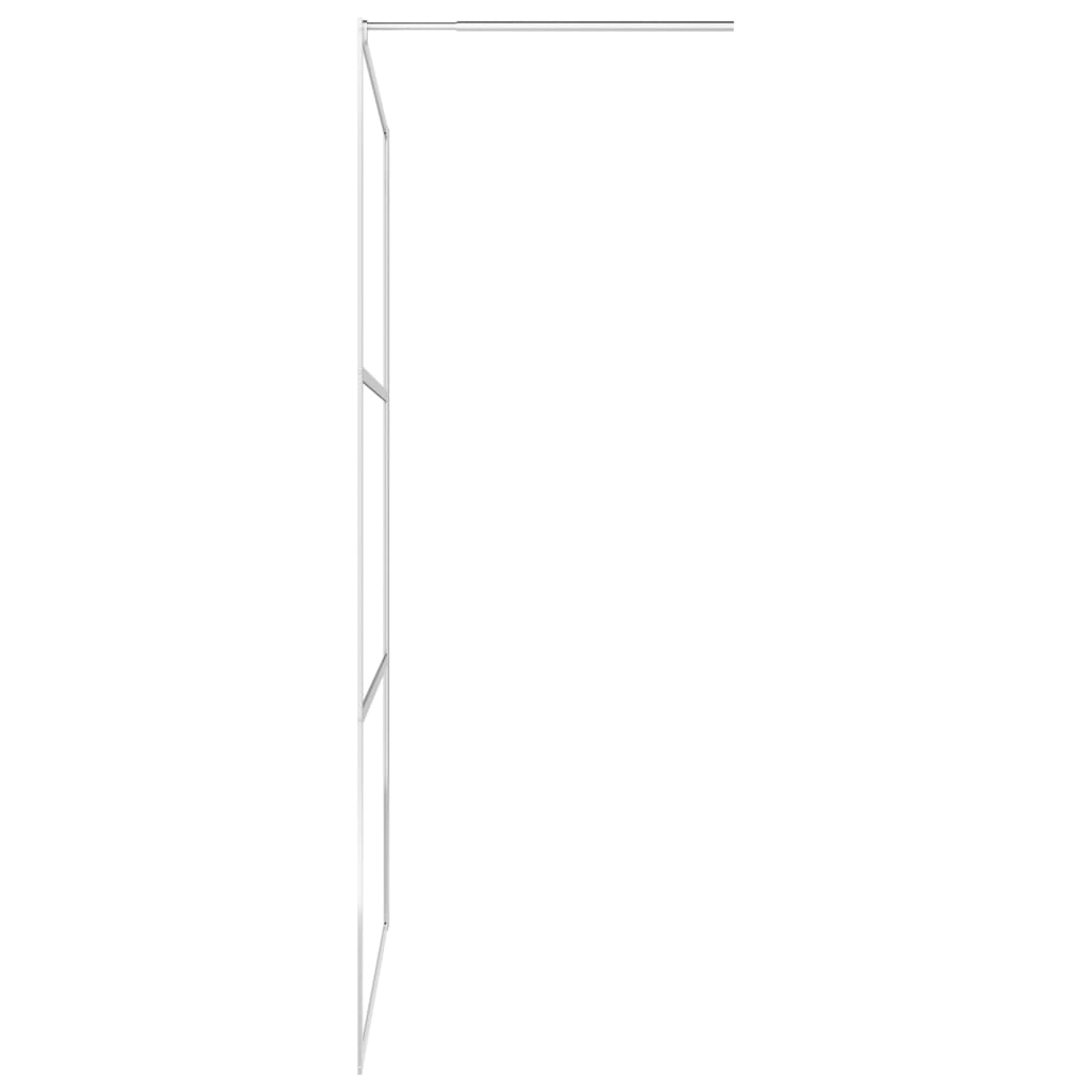 Dusjvegg med helt frostet ESG-glass 80x195 cm