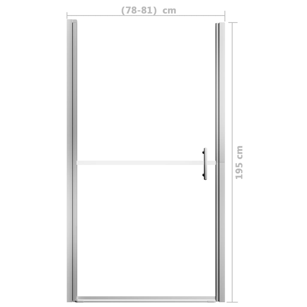Dusjdør frostet herdet glass 81x195 cm
