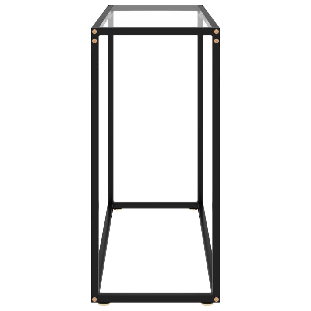 Konsollbord gjennomsiktig 80x35x75 cm herdet glass