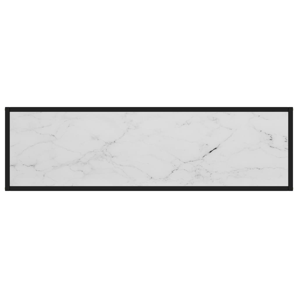 Konsollbord hvit 120x35x75 cm herdet glass