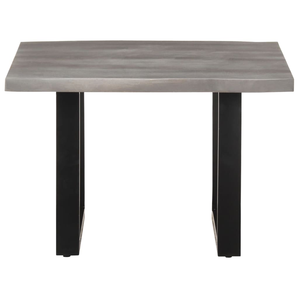 Salongbord med naturlige kanter 60x60x40 cm heltre akasie
