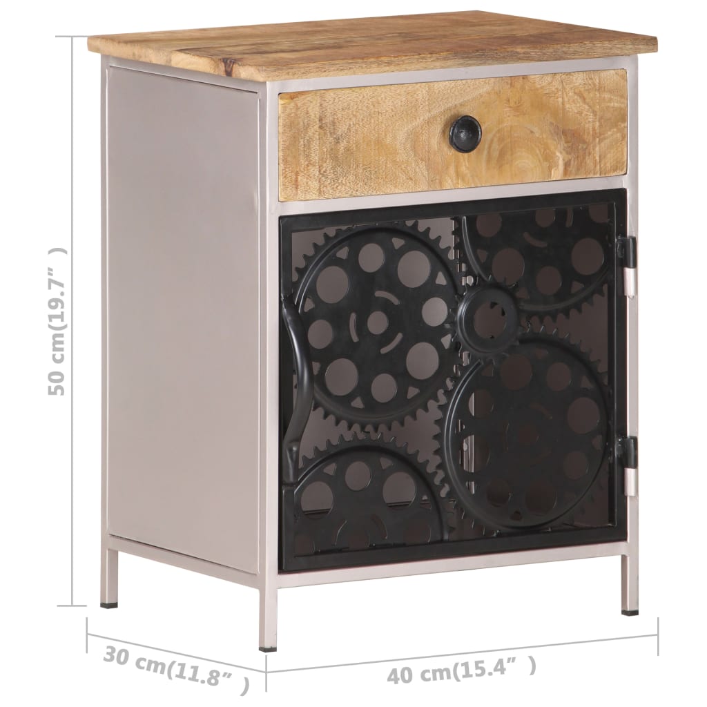 Nattbord 40x30x50 cm grovt mangotre