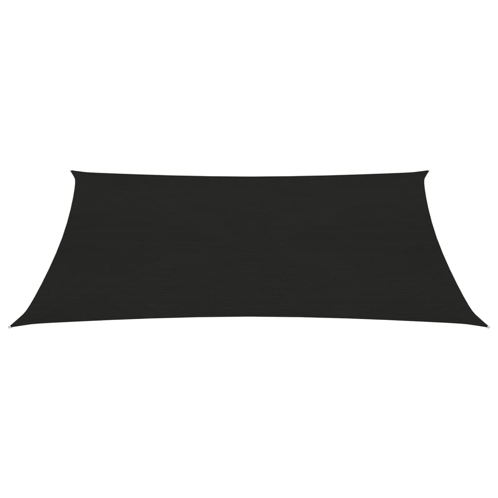 Solseil 160 g/m² svart 3x4,5 m HDPE