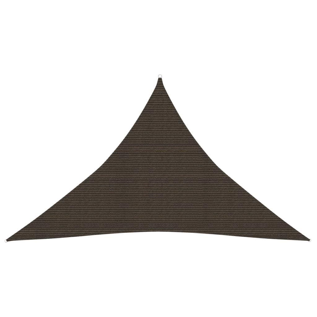 Solseil 160 g/m² brun 3,5x3,5x4,9 m HDPE