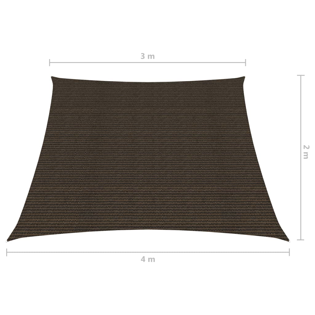 Solseil 160 g/m² brun 3/4x2 m HDPE