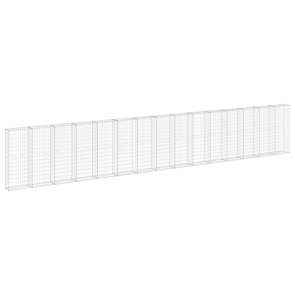 Gabion med dekker galvanisert stål 900x30x150 cm