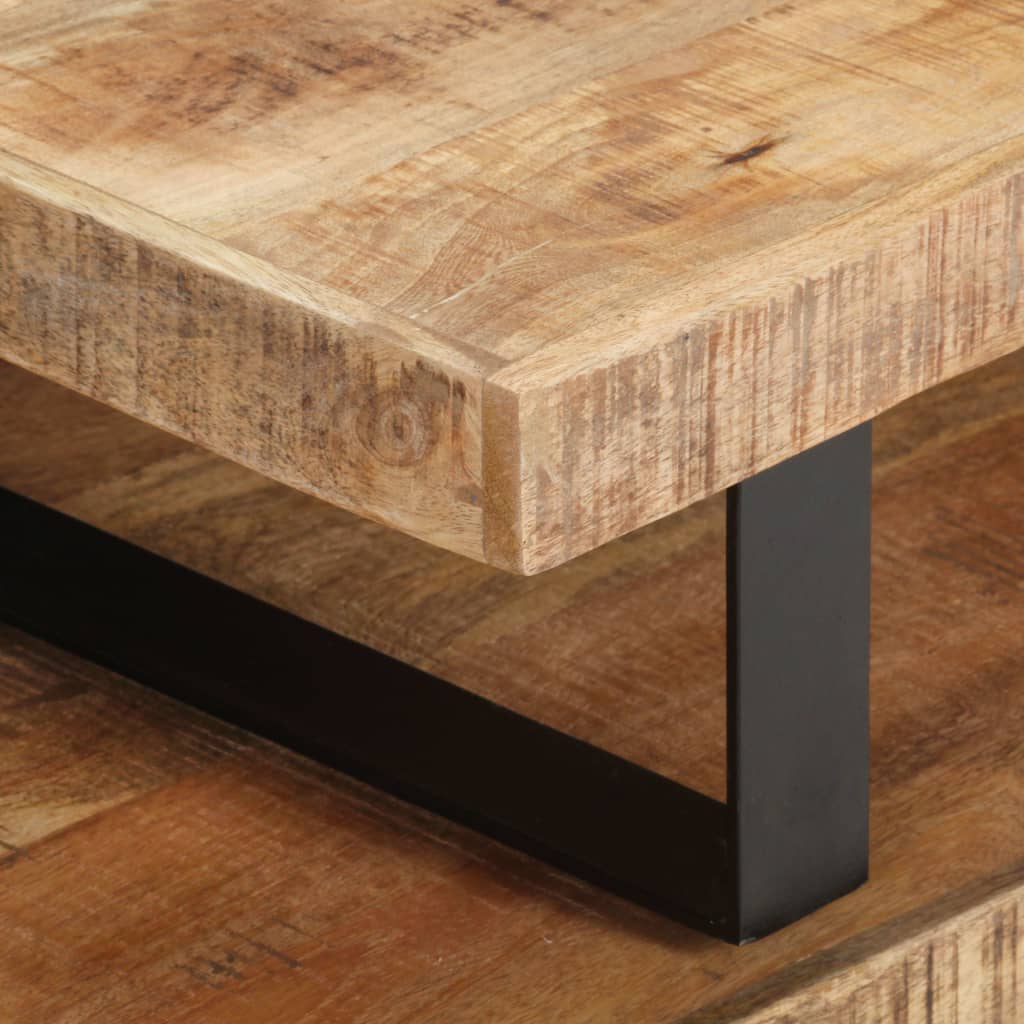 Salongbordsett 2 stk heltre mango