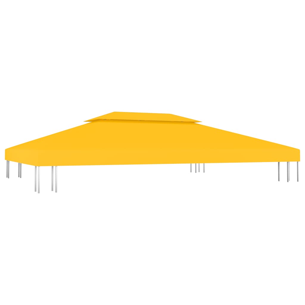 Dobbel toppduk til paviljong 310 g/m² 4x3 m gul